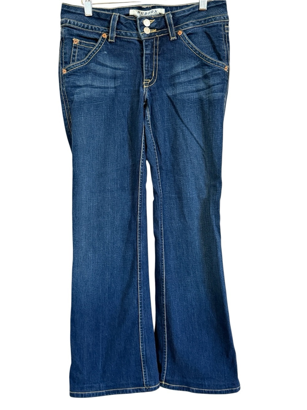 Hudson Jeans Women's Sz 30 Med Wash Low Rise Bootcut Flap Pocket Y2K